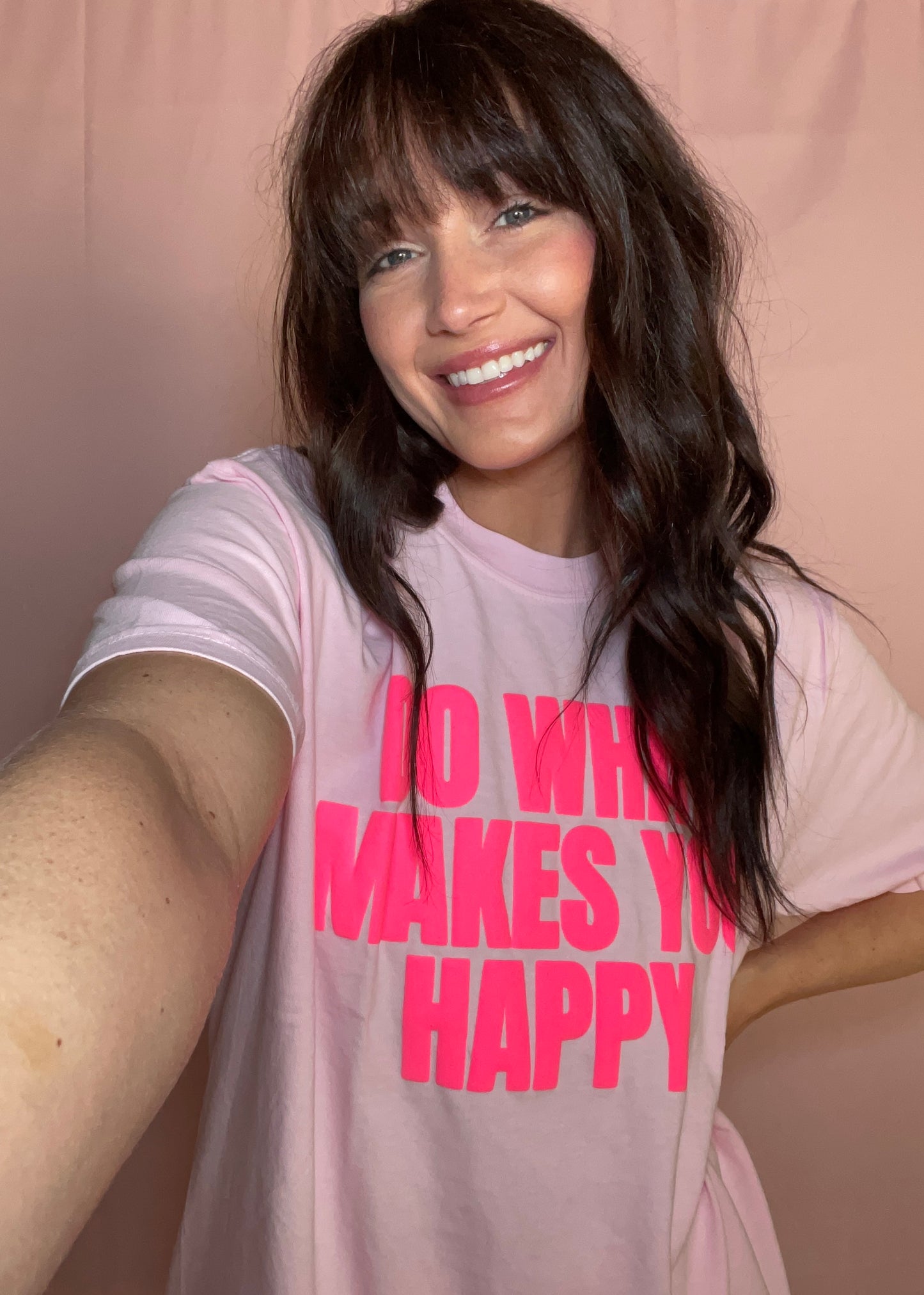 pink do what makes you happy t-shirt