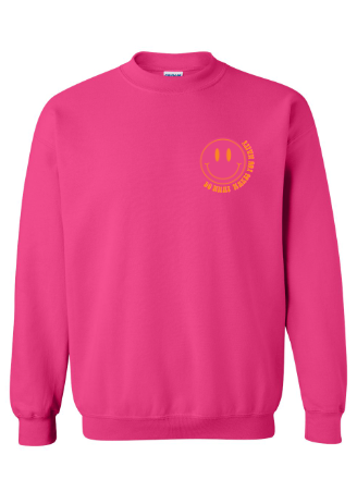 pink+orange do what makes you happy crewneck sweatshirt