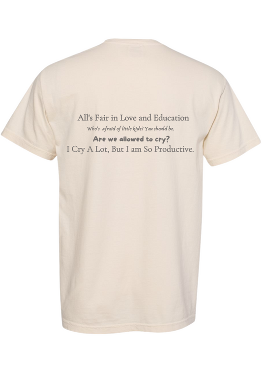 the tired teachers department t-shirt